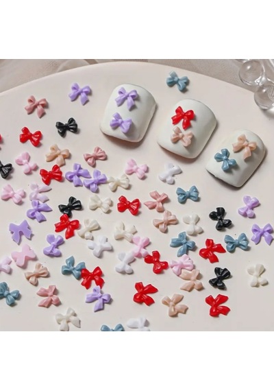 Charm Fiyonk Mavi 10'lu 3d Nail Art Metal Süsü