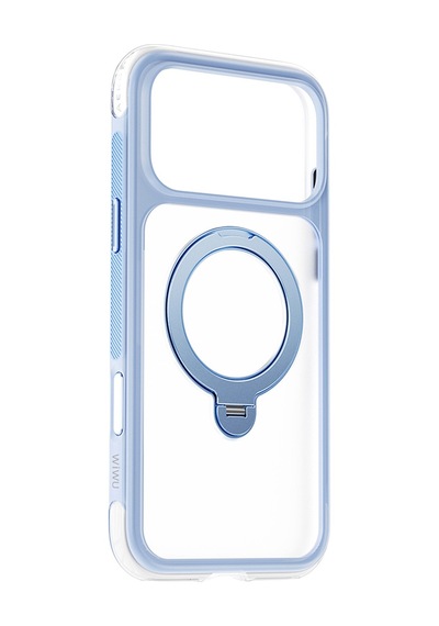 Apple iPhone Uyumlu 18 Pro Kılıf Wiwu As-203 Aeroshield Ultra Serisi M-safeli Airbag Standlı Kapak Açık Mavi