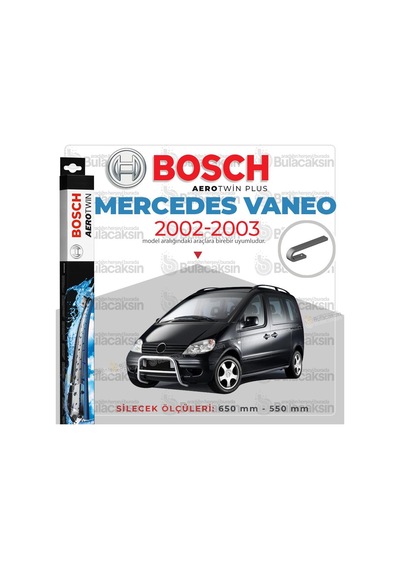 Mercedes Vaneo Muz Silecek Takımı 2002-2003 Bosch Aerotwin N11.4792