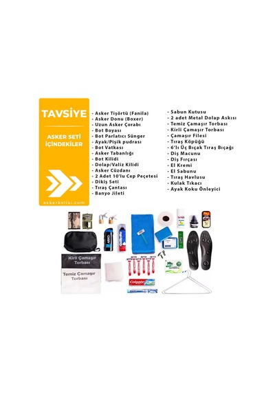 24 Lü Tavsiye Asker Seti - Bedelli Askerlik Seti - Asker Paketi Haki