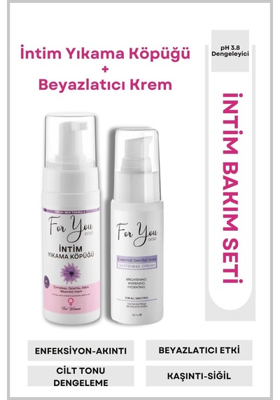 Günlük Yıkama Genital Bölge Temizleyici Köpük & Genital Beyazlatıcı Krem 50 Ml 12882714