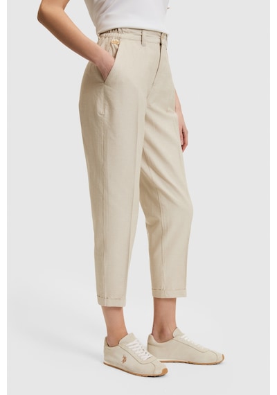 U.s. Polo Assn. Kadın Açık Haki Pantolon Kanvas-chino 50325511-vr183 Acık Hakı