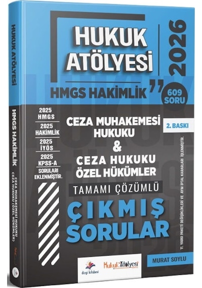Dizgi Kitap 2026 Hukuk Atölyesi Hakimlik Hmgs Hukuk Mesleklerine Giriş Sınavı Ceza Muhakemesi Hukuku Çıkmış Sorular