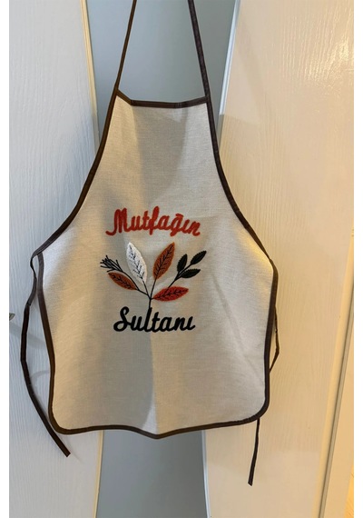 Mutfak Önlüğü Nakış Punch İşlemeli Yemek Pişirme Önlüğü Mutfak Şefi Önlüğü Mutfağınsultanı Mutfağınsultanı