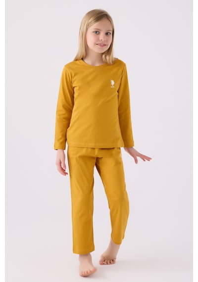 U.s. Polo Assn Kız Çocuk Sarı Pijama Takımı Sarı