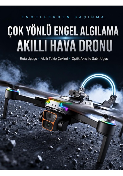 Js39 Dron Çift Lens 50x Zoom Başsız Mod Tek Tuşla Geri Dönüş 4k Hd Kamera Engel Algılama Wifi Cam Drone Uygulama Üzernden Anlık Görüntü