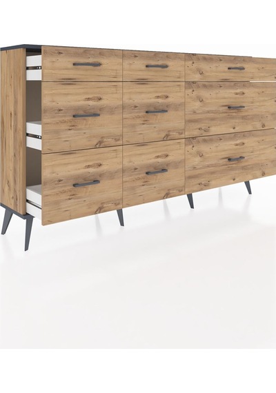 Arges Konsol 9 Çekmeceli 176x30x99 Çam-antrasit/çam Antrasıt/atlas Çam - Atlas Çam Arges Konsol 9 Çekmeceli 176x30x99 Çam-antrasit/çam Antrasıt/atlas Çam - Atlas Çam