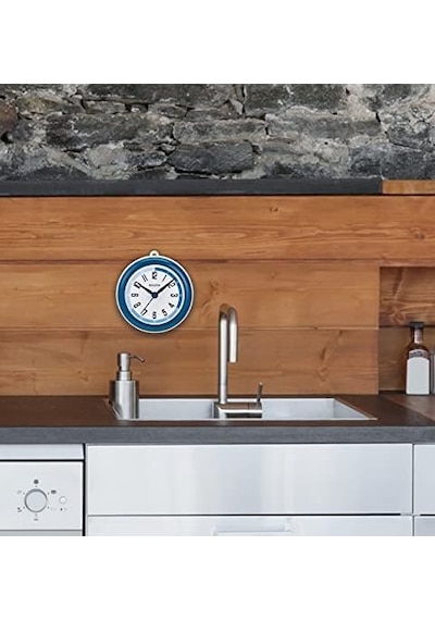 Clocks Model C4882 Duş Mate, Küçük, Mavi Ve Beyaz