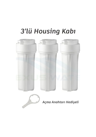 Açık Kasa Su Arıtma Cihazı İçin 10 3lü Mat Filtre Kabı Housing