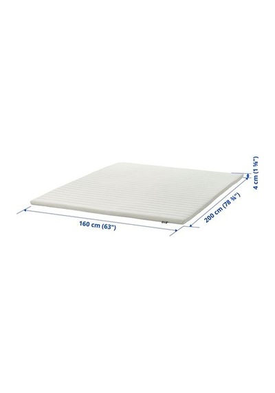 Ikea Näsfjället Çift Kişilik Yatak Pedi, Beyaz, 160x200 Cm