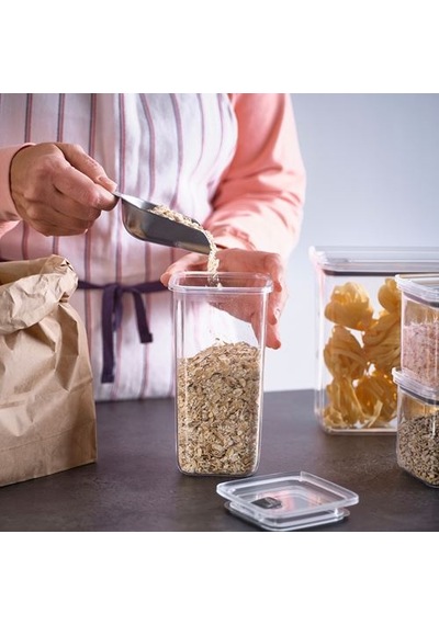 Ikea Korallvıppa Erzak Saklama Kabı Seti, Şeffaf, 6'lı Set