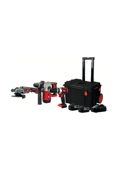 Attlas Pro-atbl Taşlama - Matkap - Kırıcı Delici 3'lü Çantalı Kömürsüz Set1-a0104081