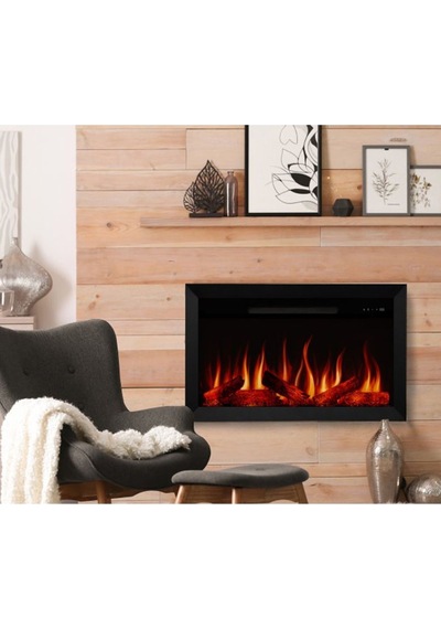 Alaf 100- Isıtmalı Elektrikli Şömine Sınırsız Renkli Metal Çerçeveli