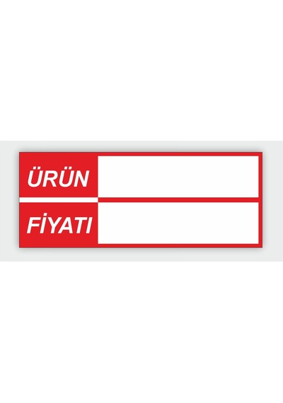 Silinebilir Pvc Kaplamalı Etiketi Raf Önü Etiketi 30'Li Paket