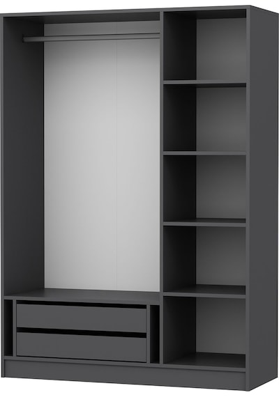Minar Kale 135cm Giyinme Dolabı Antrasit - 190cm
