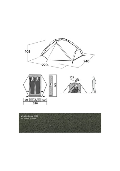 Easy Camp Rago 2 Ultralight 2 Kişilik Çadır Yeşil