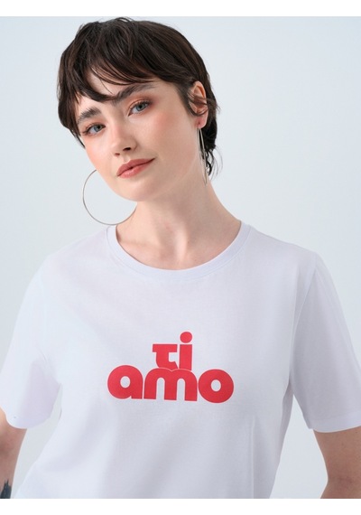 Kadın T-shirt Lf2039133 Whıte Beyaz