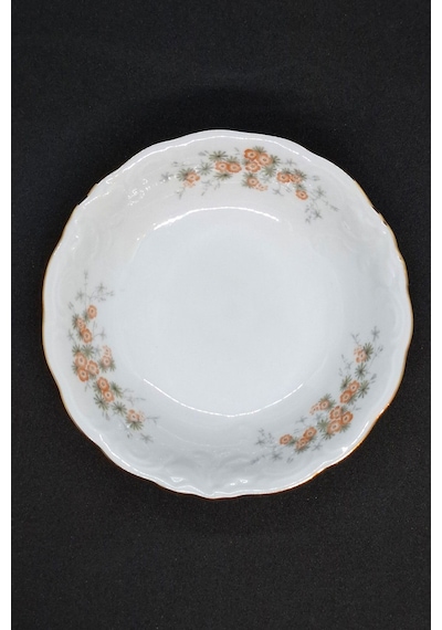 Hawel Polonya Antika Porselen Çerezlik Tabak 13 Cm Bej