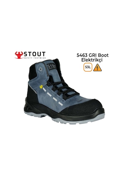 Stout 5453 S3 Elektrikçi İş Botu Siyah