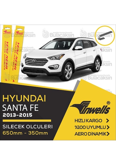 Hyundai Santa Fe Muz Silecek Takımı 2013-2015 İnwells N11.3456