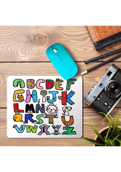 Alfabe Harfler Alphabetter Baskılı Mousepad Mouse Pad