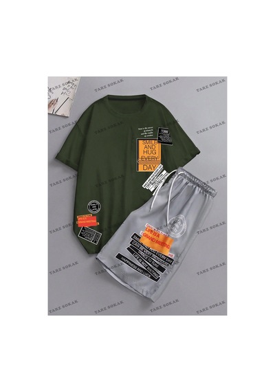 Alt/üst T-shirt Ve Şort Takımı Kod Alt161 Yeşil