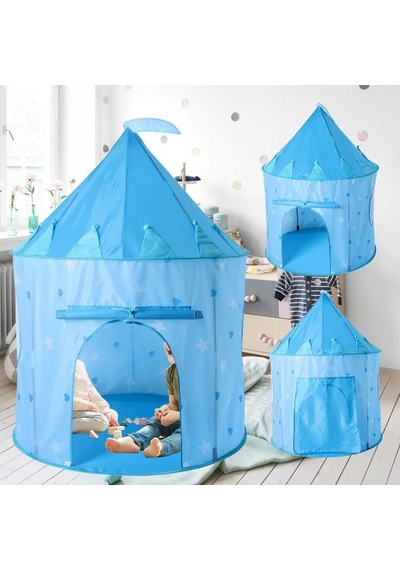 Çocuklar Için Kapalı Çadır Mavi Kumaş Bebek Oyun Evi Kız Çocuk Oy