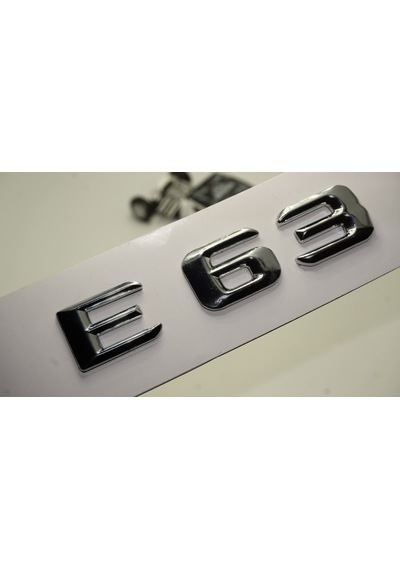 Benz E63 Bagaj Krom Metal 3M 3D Yazı Logo