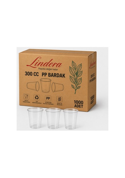 300 Cc Pp Bardak 1000 Adet Şeffaf Plastik Kalın Bardak - 913439469 Diğer