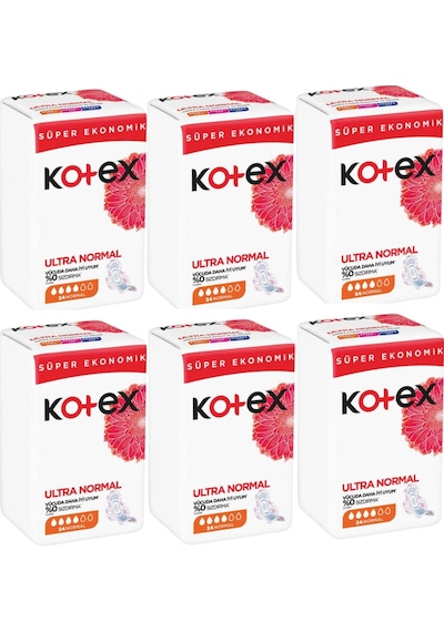 Kotex Ultra Hijyenik Ped Normal 24'Lü 6 Adet