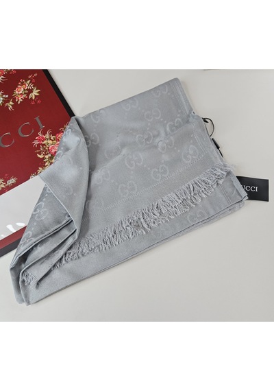 Miorel Scarfs G Desen Çift Taraflı Kaşmir İpek Şal 4 Mevsim Soft Pamuklu Şal Gri