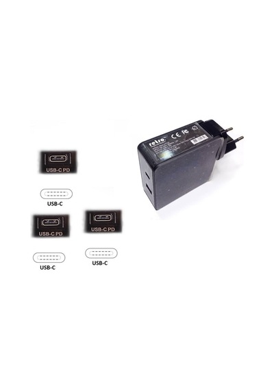 Apple Uyumlu MacBook Pro A1989 2019 Notebook Adaptör - Şarj Cihazı / Retro - 2-in-1 Usb Ve Usb-c