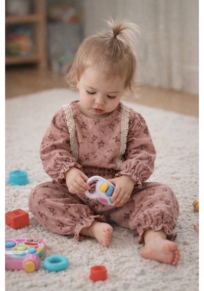 Babyhola Dantel Detaylı Çiçek Desenli Müslin Bayramlık Kız Bebek Takım Üst Ve Pantolon İkili Set 2009 Bordo Babyhola Dantel Detaylı Çiçek Desenli Müslin Bayramlık Kız Bebek Takım Üst Ve Pantolon İkili Set 2009 Bordo
