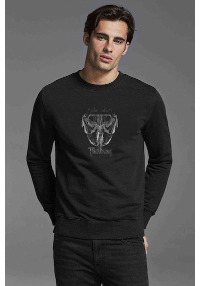 Trivium Vengeance Falls Baskılı Siyah Erkek Örme Sweatshirt