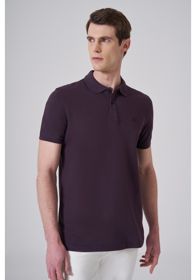 Morven Erkek Mürdüm Basic Polo Yaka Dynamic Fit T-shirt 26yc018007370 Mürdüm