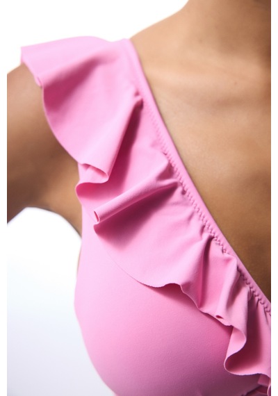 Penti Pembe Begonia Fırfırlı Bikini Üstü