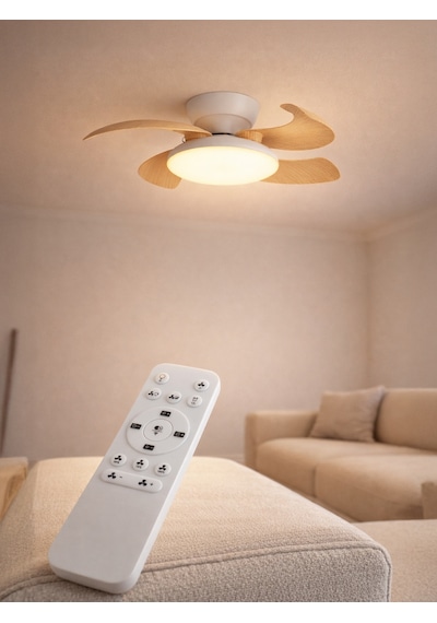 Orbus Vl6s Uzaktan Kumandalı Modern Led Tavan Vantilatörü - Hız Ve Işık Ayarı Çok Renkli