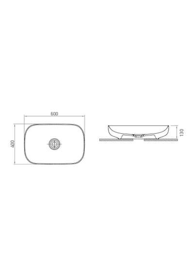Esvit Lapino Premium 60CM Lavabo Tezgah Üstü Çanak Deliksiz 6260 Dahil