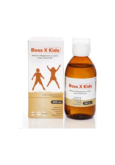 Boss X Kids Sıvı 250 Ml Kalsiyum, Magnezyum, L Arjinin,