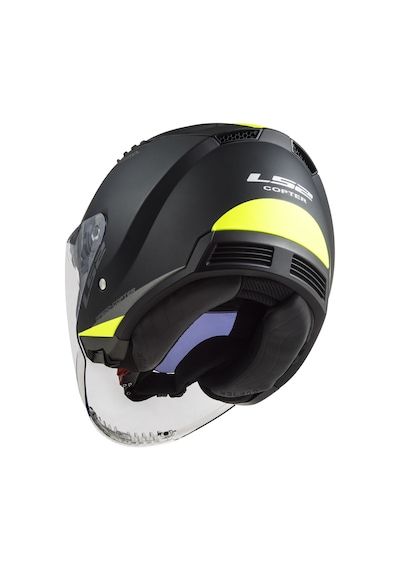 Ls2 Copter 2 Urbane Açık Kask Neon Sarı - Mat Siyah