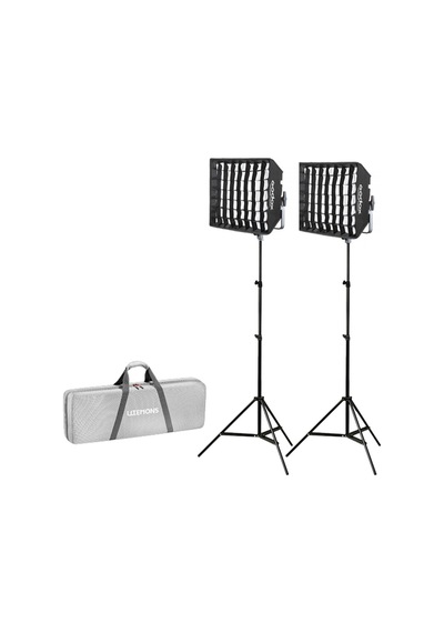 Godox - Lp600r K2 Rgb 2'li Softboxlı Panel Led Işık Kiti