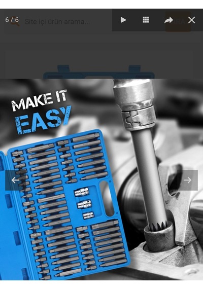Otomotiv Tip Power Bits Uç Seti 75 Parça