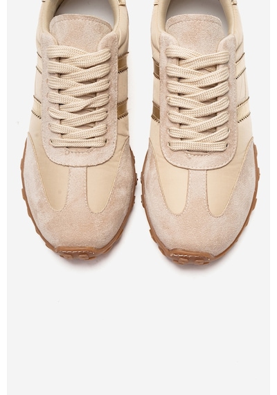 Flux Bej Süet Kadın Günlük Sneaker Bej
