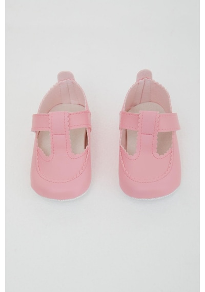 Bebiccino Kız Bebek Patik Ayakkabı Cırtlı 18-19 Numara, Pembe
