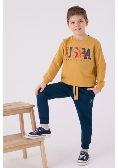U.s. Polo Assn. Erkek Çocuk Hardal Pijama Takım 50299429-vr072 Hardal