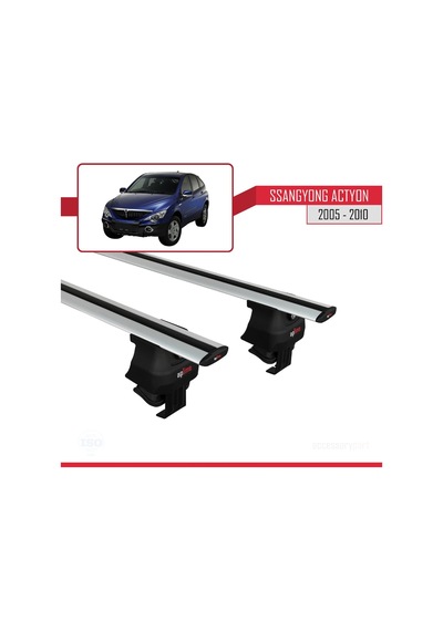 Ssangyong Actyon 2005-2010 Arası İle Uyumlu Ace-4 Ara Atkı Tavan Barı Gri
