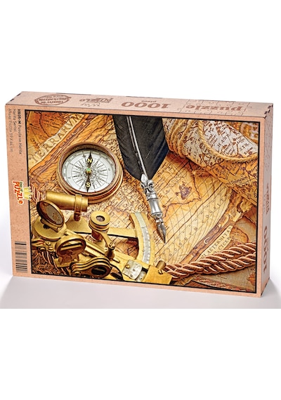 King Of Puzzle Pusula Ve Harita Ahşap Puzzle 1000 Parça