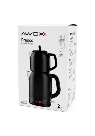 Elektrikli Çay Makinesi 2'si1 Çaycı & Kettle 1.7l/1.2l Çelik 2200w