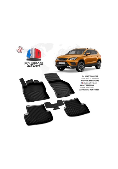 Seat Ateca 4d Araca Özel Havuzlu Kauçuk Paspas 2016 Ve Üzeri