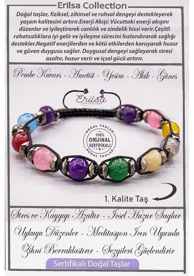 Sertifikalı Aaa+ Kalite Fasetli Akuamarin - Ametist - Pembe Kuvar Çok Renkli